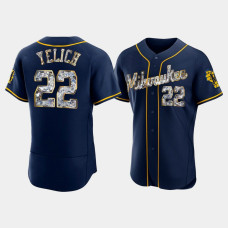 Milwaukee Brewers Christian Yelich Men's Navy Jersey - Diamond Edition Milwaukee Brewers Christian Yelich Men's Navy Jersey - Diamond Edition