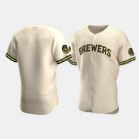 Men's Milwaukee Brewers Cream Authentic 2020 Alternate Jersey