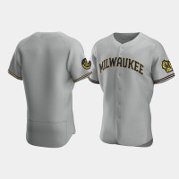 Men's Milwaukee Brewers Gray Authentic 2020 Road Jersey