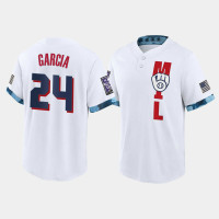 Men's Milwaukee Brewers Avisail Garcia White 2021 All-Star Game Replica Jersey Men's Milwaukee Brewers Avisail Garcia White 2021 All-Star Game Replica Jersey