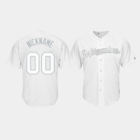 Milwaukee Brewers #00 Custom 2019 Players' Weekend Nickname White Replica Jersey Men's Milwaukee Brewers #00 Custom 2019 Players' Weekend Nickname White Replica Jersey Men's