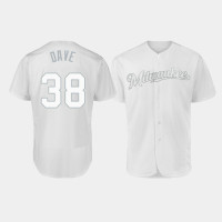 Men's Milwaukee Brewers Authentic #38 Devin Williams 2019 Players' Weekend White Dave Jersey