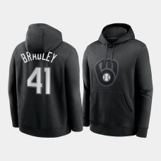 Milwaukee Brewers Jackie Bradley Jr. Black Fashion Club Pullover Hoodie