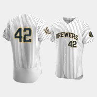 Men's Milwaukee Brewers White Jackie Robinson Day Authentic Jersey Men's Milwaukee Brewers White Jackie Robinson Day Authentic Jersey