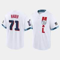 Men's Milwaukee Brewers Josh Hader White 2021 All-Star Game Replica Jersey Men's Milwaukee Brewers Josh Hader White 2021 All-Star Game Replica Jersey