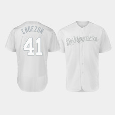 Men's Milwaukee Brewers Authentic #41 Junior Guerra 2019 Players' Weekend White Cabezon Jersey Men's Milwaukee Brewers Authentic #41 Junior Guerra 2019 Players' Weekend White Cabezon Jersey