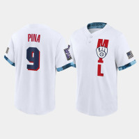 Men's Milwaukee Brewers Manny Pina White 2021 All-Star Game Replica Jersey Men's Milwaukee Brewers Manny Pina White 2021 All-Star Game Replica Jersey