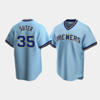 Brent Suter Milwaukee Brewers Powder Blue Cooperstown Collection Road Jersey