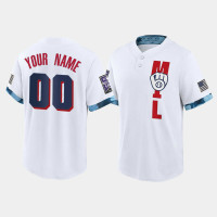 Custom Milwaukee Brewers White 2021 All-Star Game Replica Jersey
