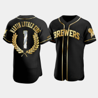 Martin Luther King Milwaukee Brewers Black Golden Edition Jersey Martin Luther King Milwaukee Brewers Black Golden Edition Jersey