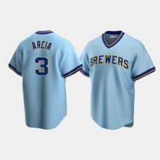 Orlando Arcia Milwaukee Brewers Powder Blue Cooperstown Collection Road Jersey