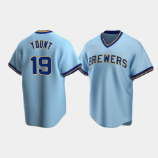 Robin Yount Milwaukee Brewers Powder Blue Cooperstown Collection Road Jersey