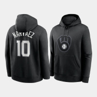 Milwaukee Brewers Omar Narvaez Black Fashion Club Pullover Hoodie