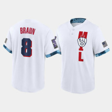 Men's Milwaukee Brewers Ryan Braun White 2021 All-Star Game Replica Jersey