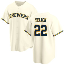 Christian Yelich #22 Milwaukee Brewers Home Jersey - Cream Limited Christian Yelich #22 Milwaukee Brewers Home Jersey - Cream Limited