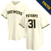 Joel Payamps #31 Milwaukee Brewers Youth Home Jersey - Cream Limited