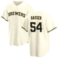 Robert Gasser #54 Milwaukee Brewers Home Jersey - Cream Limited