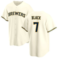 Tyler Black #7 Milwaukee Brewers Home Jersey - Cream Limited